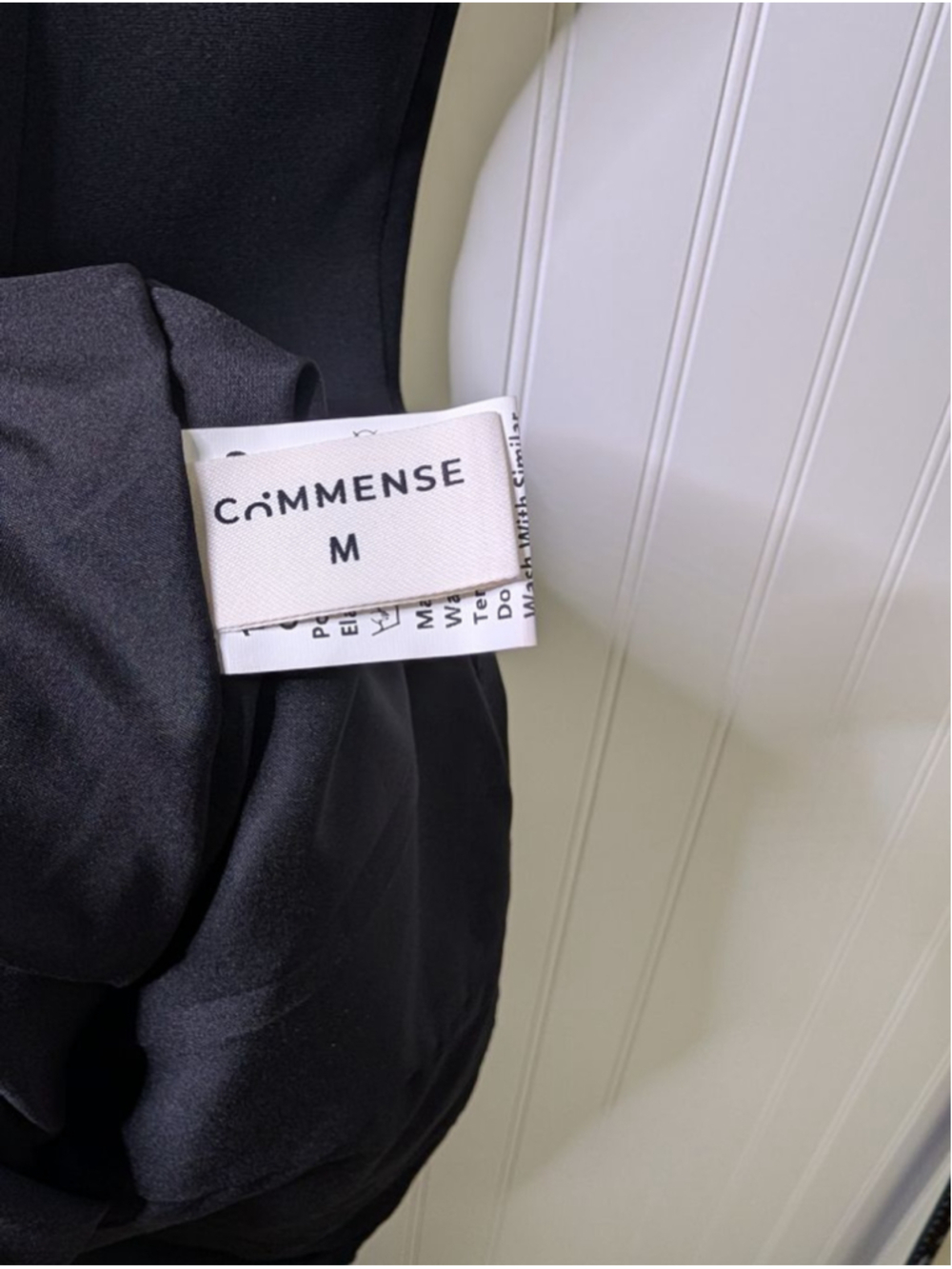 COMMENSE Elegant A-Line Mini Dress Structured Little Black Dress Size Medium - Picture 6 of 8